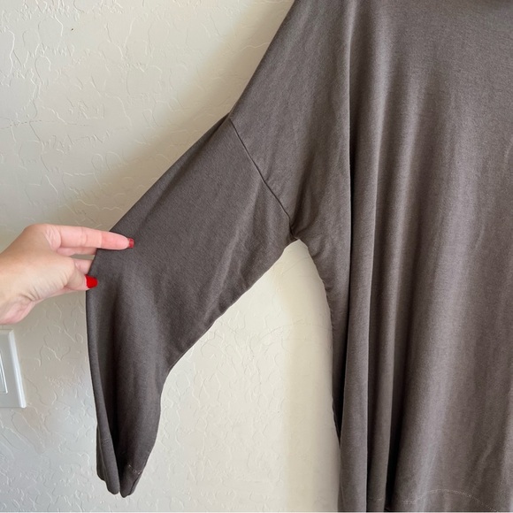 Bryn Walker Dimitri Tunic Top Oversized Brown Boxy Terry Knit - Picture 3 of 6